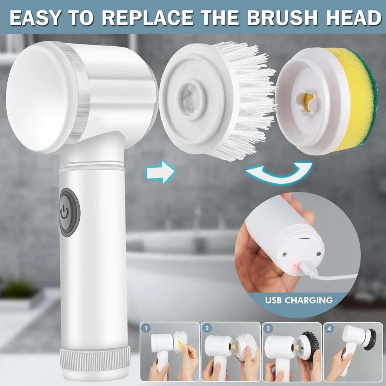 Wireless Electric Cleaning Brush